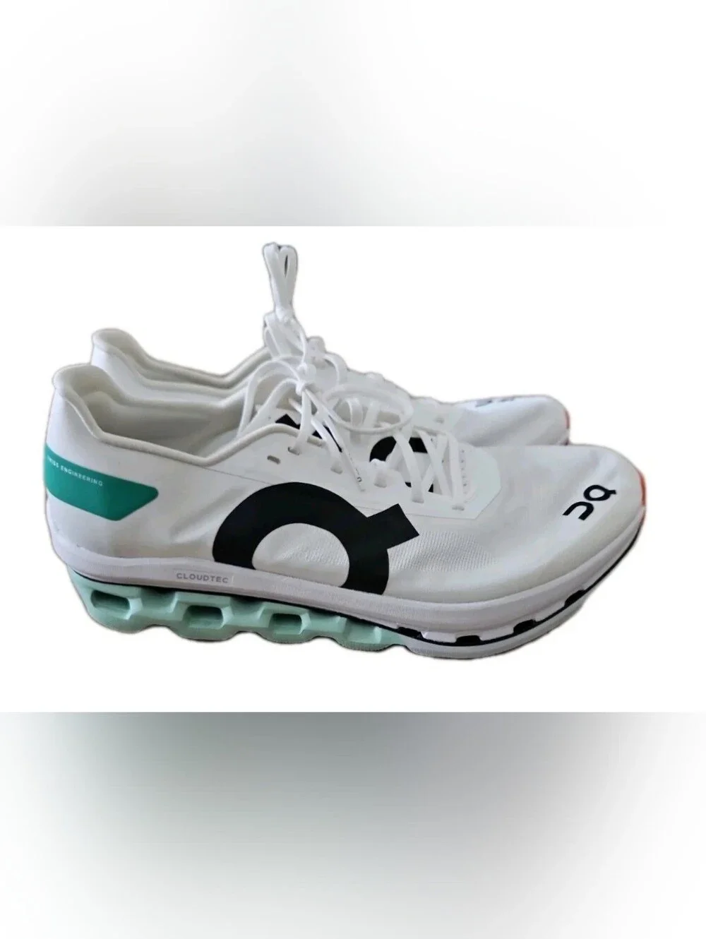 On Cloudboom Echo White Mint Running Shoes Womens 10.5 Carbon Plate NWOT - Picture 8 of 13